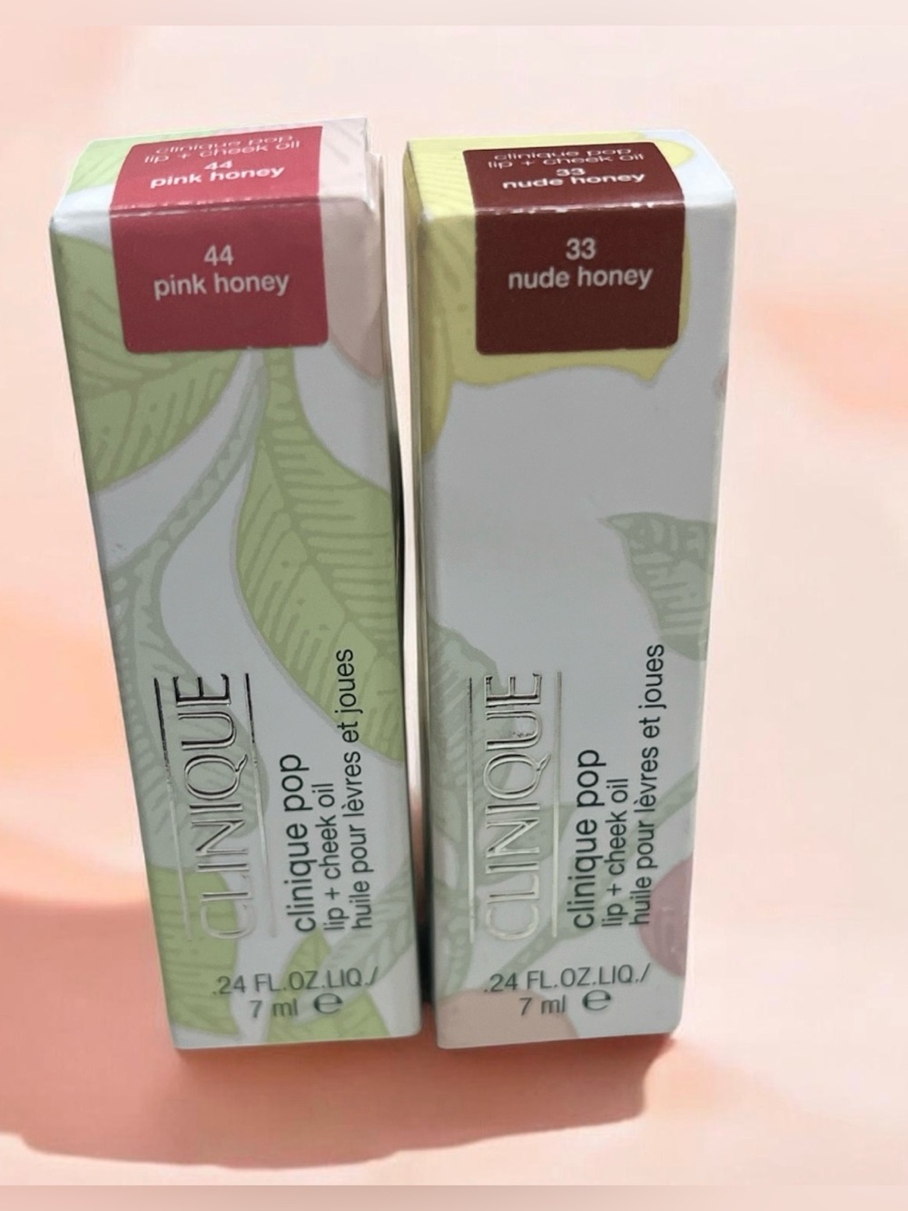 Clinique Pop Lip + Cheek Oil Duo in Pink Honey & Nude Honey
